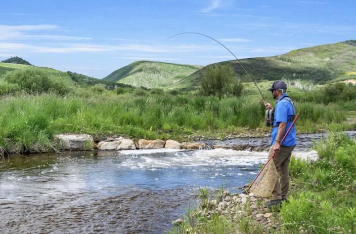 Fly fishing river